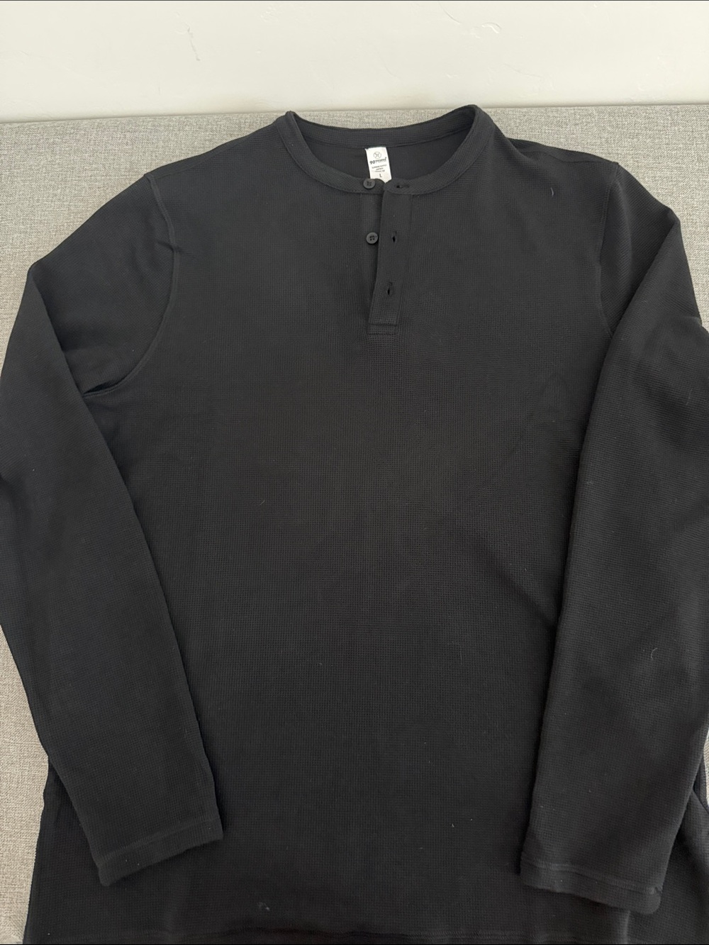 90 Degree Supreme Waffle air tech Henley long sleeve